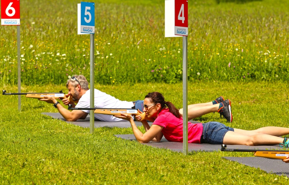 Kleinkaliber Biathlon schießen