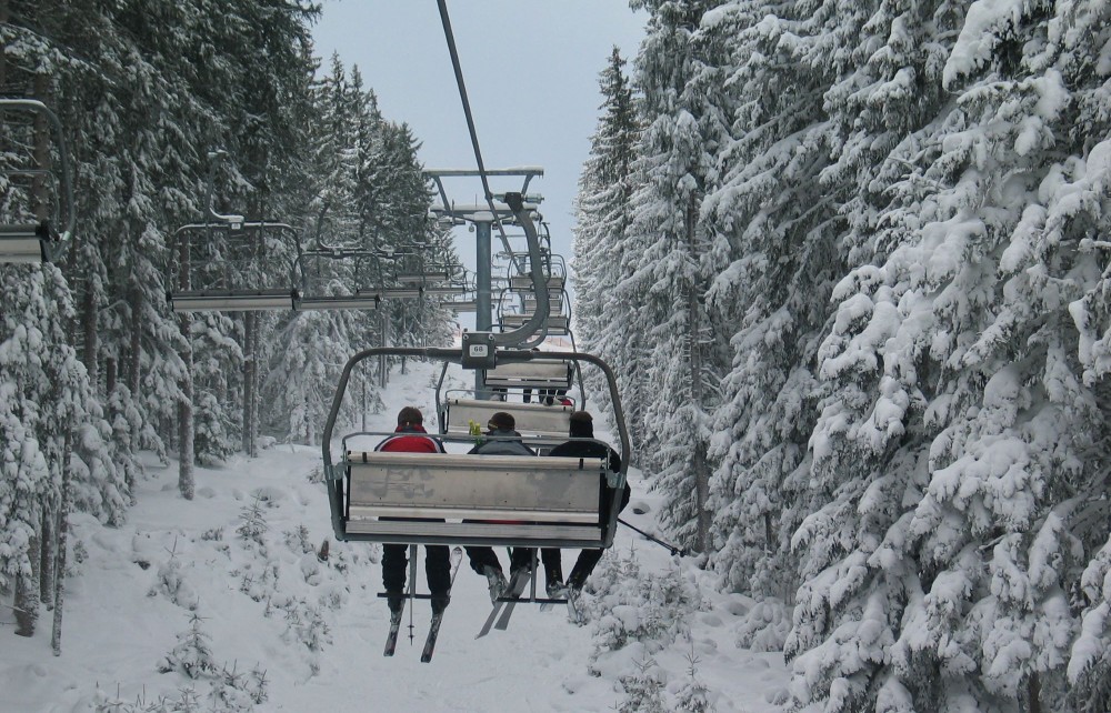 Vierer-Sesselbahn im Winter 1998