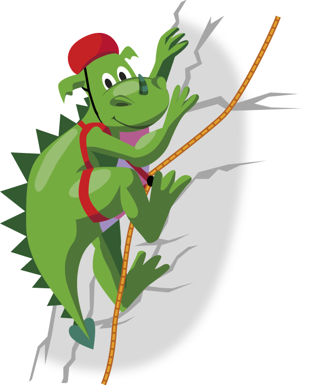 Erlebnis Rittisberg Maskottchen Karli beim Klettern 