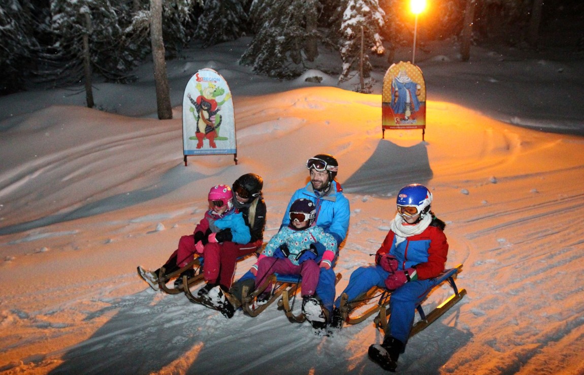Nachtrodeln am Rittisberg mit den Kindern