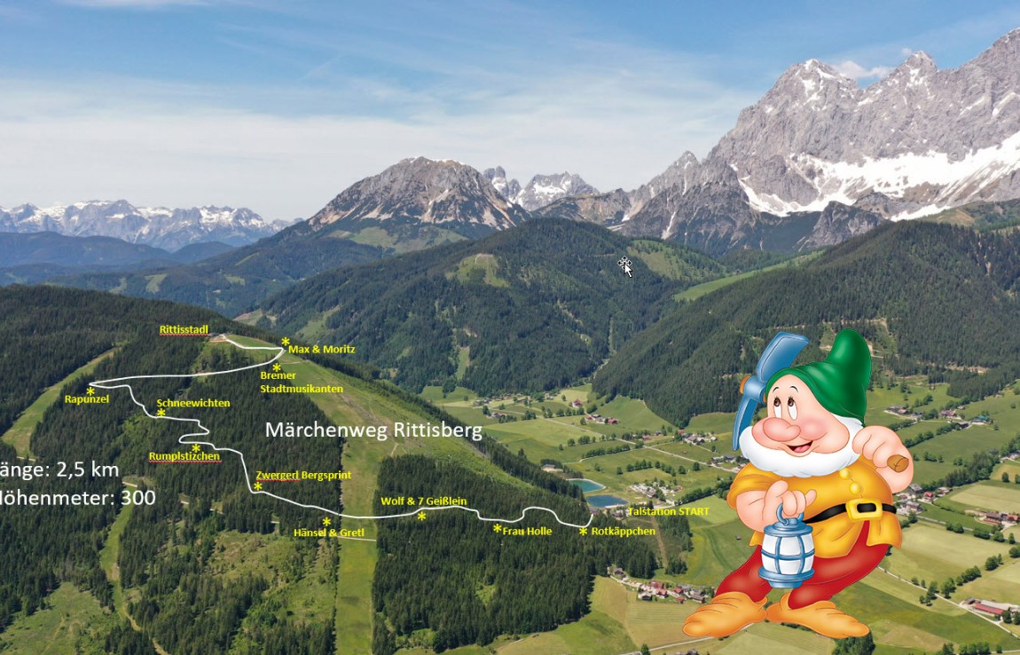 Märchenwanderweg auf dem Rittisberg in Ramsau am Dachstein