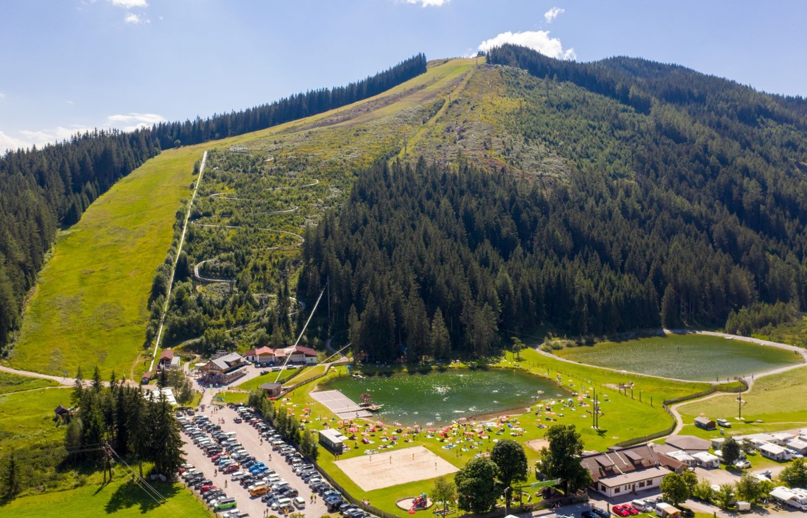 Ramsau Beach am Fuße des Rittisberg in Ramsau am Dachstein