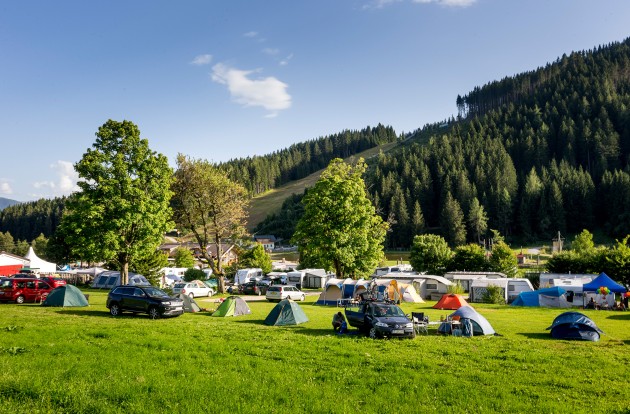 Camping am Rittisberg im Sommer