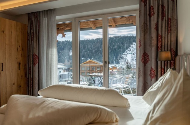 Hotelzimmer Ausblick vom Bett